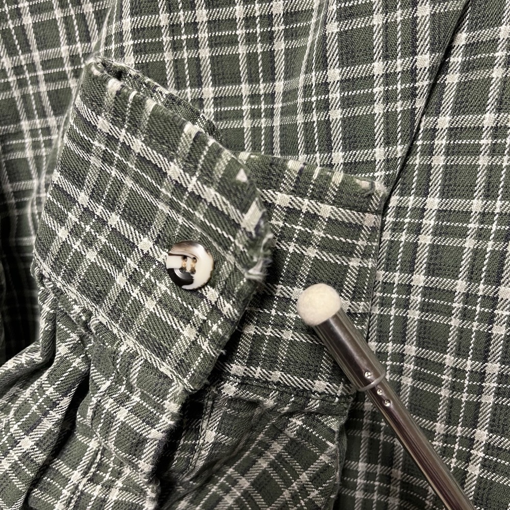 Wrangler Shirt Mens XLT Green Plaid Riggs Workwear FR Fire Resistant HRC2 - Picture 6 of 11